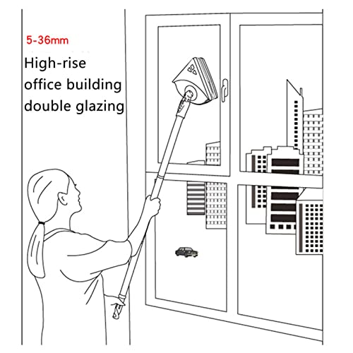 Magnetic Window Cleaner, Window Cleaner Glass Wiper Magnetic Cleaning Tools, for High-Rise Double Car Glazed Window Thickness