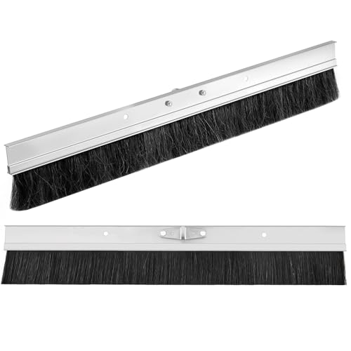 Hushee Aluminum Backed Concrete Broom, Concrete Broom Finishing with Clevis Handle Bracket, 36-inch for Driveways, Sidewalks, Wet Concretes (Plastic Filament) - size: 36 Inch