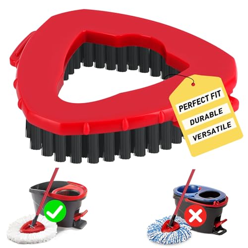 1 Pack Scrub Brush Replacement Head for O Cedar EasyWrin Spin Mop 1 Tank System, Spin Mop Replace Head Base, Shower Floor Scrubber, Hard Bristle Cleaning Brush for Bathroom Kitchen Wall Tile - size: 1-Tank Scrub Brush (1pc)