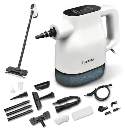Saker EverSteam Instant-Heat Steam Cleaner for Home,15s Heat-up Handheld Steam Cleaner with Mop Attachment, Lightweight Portable Continuous Refill Steamer for Deep Cleaning of Floor, Car and Kitchen - size: 15s Instant-heat Steam Cleaner with Mop Attachme