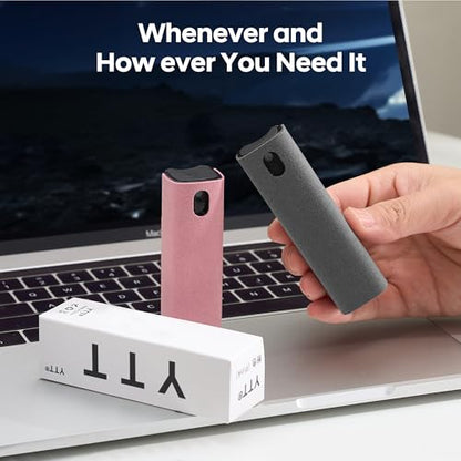 YTT Screen Cleaner, Screen Cleaner Spray Kit with Ultra-Fine Microfiber Cloth, Touchscreen Mist Cleaner for iPhone, iPad, MacBook, Laptop, Monitor & TV, Streak-Free Cleaner, Gray & Light Gray, 2 Pack - color: Grey+Light Grey