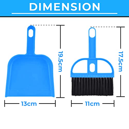 Mini Broom and Dustpan Set - Compact Cleaning Kit for Home, Car, Camping, Small Spaces, Pet Cleanup, and Travel - Durable Small Broom and Dustpan Set Mini - Mint Green Broom - color: Mint Green
