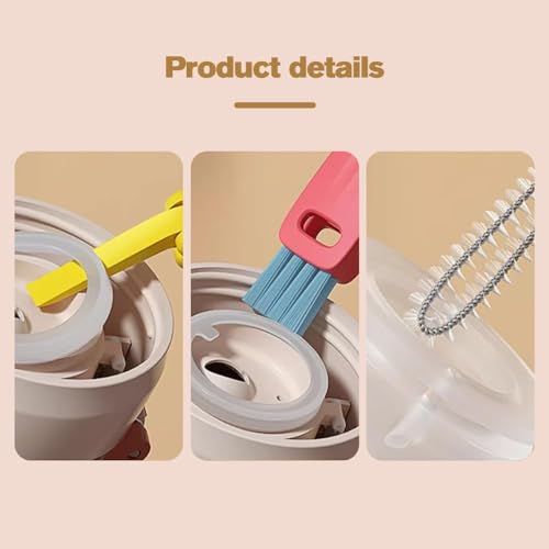 3 in 1 Cup Lid Cleaning Brush, 2025 Multifunctional Crevice Cleaning Brush for Bottle Gap Tight Spaces Cup, Cup Lid Gap Cleaning Brushes Set for All Kinds of Cups and Bottles (Green) - color: Green