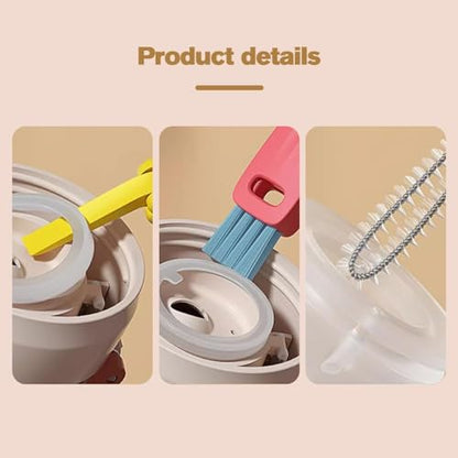 3 in 1 Cup Lid Cleaning Brush, 2025 Multifunctional Crevice Cleaning Brush for Bottle Gap Tight Spaces Cup, Cup Lid Gap Cleaning Brushes Set for All Kinds of Cups and Bottles (Green) - color: Green