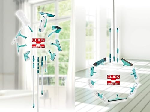 Leifheit Profi XL Micro Duo + Duster Static Floor Wiper (Turquoise, Wood, Marble, Tile)
