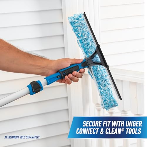 Unger Professional Connect and Clean 6’-12’ Aluminum Telescopic Extension Pole with Locking Cone and Quick-Flip Clamp, Compatible with Cleaning Tool Attachments, Indoor and Outdoor Use - size: 6 - 12 Foot