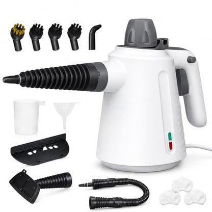 Handheld Steam Cleaner with 14 Accessories, High-Pressure Multi-Surface Steam Cleaner for Grout, Tile, Floors, Kitchen, Bathroom, Upholstery, and Car Detailing
