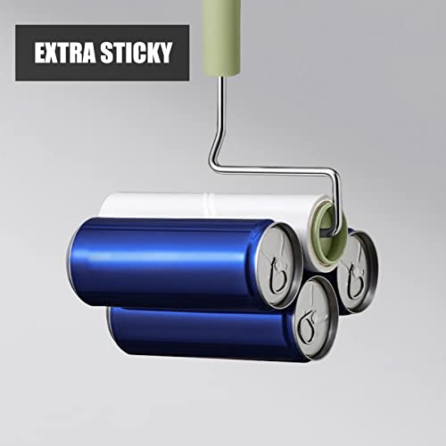 Extra Sticky Large Surface Lint Roller, 6.3'' Giant Lint Roller for Pet Hair, 360 Sheets/ 4 Refills, Long Handle Lint Remover for Clothes, Furniture, Dog & Cat Hair Remover (360 Sheets) - size: 4 Refills / 360 Sheets