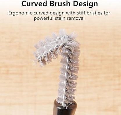 1 Pack Double-Ended Slot Cleaning Brush, Groove Crevice Cleaning Tool for Kitchen BBQ Grate Bathroom Home, Black - color: Black