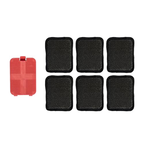 ThermoMaven BQ03 Grill Brush Replaceable Cleaning Head, Safe Bristle-Free BBQ Cleaning Tool, Barbecue Grill Cleaner, 6 Pcs Refill, Only for BQ03 - size: Black 6pcs-Large