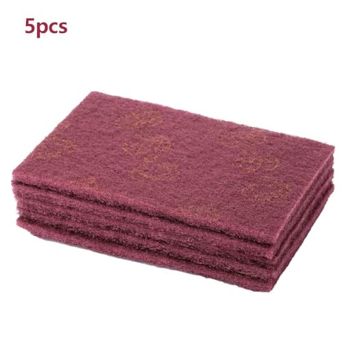 Abrasive Hand Scouring Pads, 2-Pack (Fine Red & Coarse Green) Heavy Duty Scrub Pads for Kitchen, Dish, Pots, Pans, Oven, Grill, Multi-Purpose Cleaning Sponge - color: Red