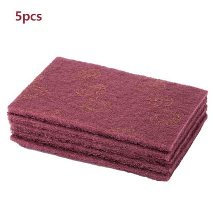 Abrasive Hand Scouring Pads, 2-Pack (Fine Red & Coarse Green) Heavy Duty Scrub Pads for Kitchen, Dish, Pots, Pans, Oven, Grill, Multi-Purpose Cleaning Sponge - color: Red