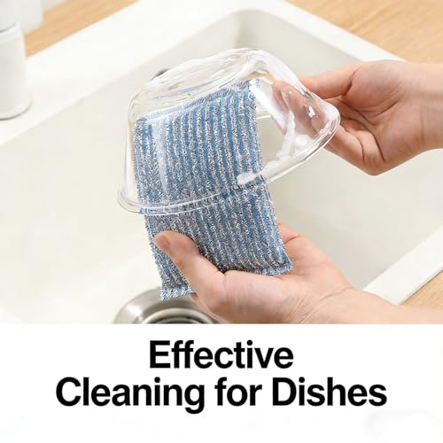 Non-Scratch Kitchen Cleaning Scrub Pads - 6 Pack Random Color, 12.5x8.5 cm Gentle Scrubbers for Non-Stick Cookware Dishes FORUMALL (6 Pcs)