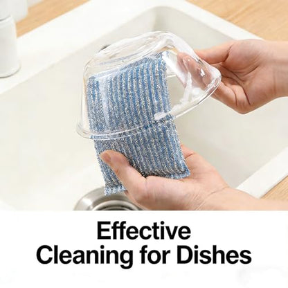 Non-Scratch Kitchen Cleaning Scrub Pads - 6 Pack Random Color, 12.5x8.5 cm Gentle Scrubbers for Non-Stick Cookware Dishes FORUMALL (6 Pcs)