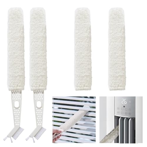 2 Pack Mini Split Cleaning Kit,Air Conditioner Cleaner Set,Under Appliance Cleaning Tool，with 2 Reusable and Washable Microfiber Cloths,for Air Conditioning, Home Appliance