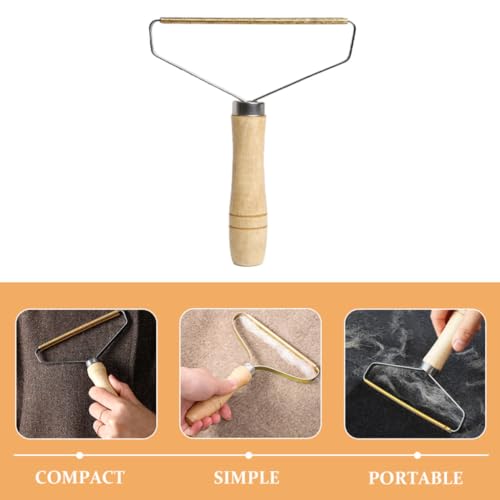 STOBAZA 2 Pcs Portable Pet Hair Remover for Carpet and Car Mats Large Hair Removal Area Stainless Steel Scraper for Dog at Home and Car