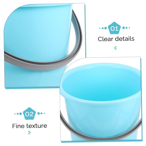 Multipurpose Plastic Bucket with Handle Portable Household Cleaning Bucket Durable Water Container for Laundry Gardening Camping and Outdoor Use