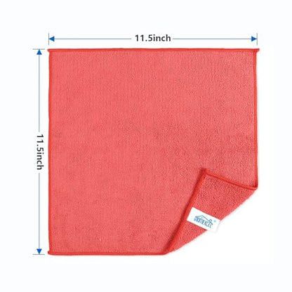 HOMEXCEL Microfiber Cleaning Cloth, Premium Microfiber Towels for Cars, Lint Free, Scratch-Free, Highly Absorbent, Reusable Cleaning Rags for Car, Household, Kitchen, Window(Red,100) - color: Red
