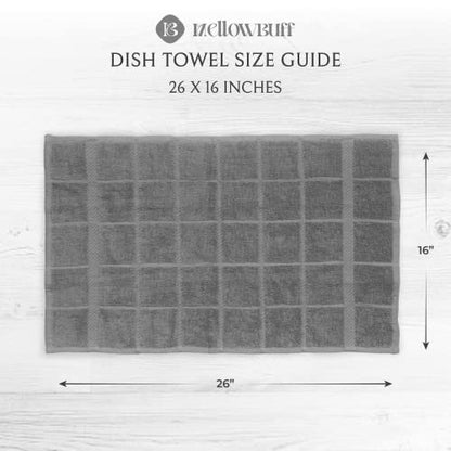 100% Cotton Terry Dish Cloth & Dish Towel, 6 Pack, Super Soft and Absorbent Kitchen Towels, Perfect for Kitchen Cleaning and Dish Washing (Grey (DT and DC Combo)) - color: Grey (Dt and DC Combo)
