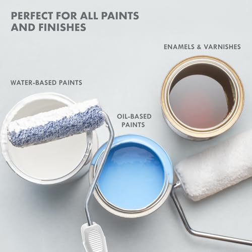 10 - Pack 4 Inches Mini Paint Roller Covers for Smooth and Lint-Free Finish – 1/2 Nap - Made in Italy - Premium Microfiber Roller Naps for All Paints and Stains - size: 10 Pack 4"- 1/2 Nap ( Roller Covers )