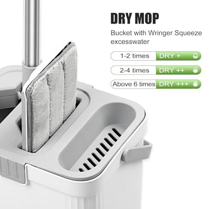 Mop Pads Mop Head Refill Washable Wet/Dry Mops Flat Compatible with Most 11-13" Hook and Loop (Velcro) Flat Mops.System Floor Care System (F-Padsx6) - size: F-Padsx6