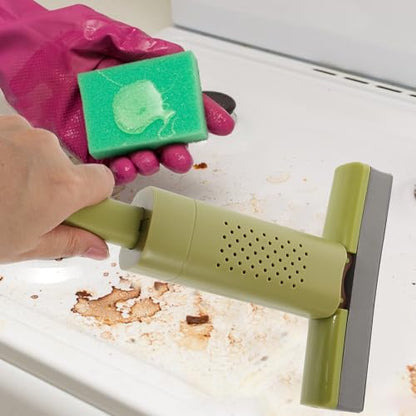 Portable Self-Squeeze Mini Collodion Mop Handheld Folding Sponge Mop for Kitchen Bathroom Floor Cleaning Small Spaces