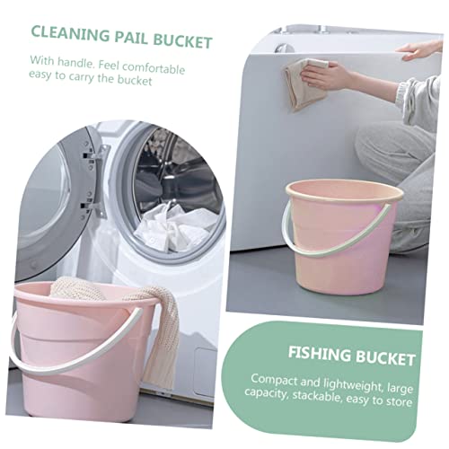 Cabilock 1pcs Heavy-Duty Water Container Bucket Handle Versatile Utility Storage for Home Car Washing Fishing and More Lightweight Compact Design - color: Pink