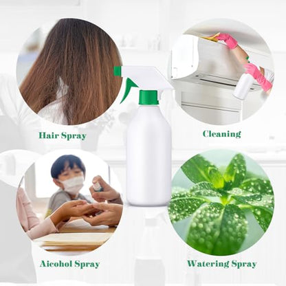 Tanlade 30 Pcs Plastic Spray Bottles 16 oz Leak Proof Squirt Bottle Refillable Empty Spray Water Mist Sprayer with Nozzles for Hair Essential Oil Cleaning Solutions Plants Pets(Green) - color: Green