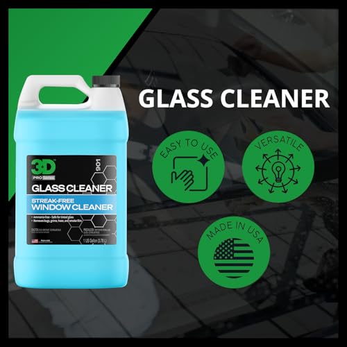 3D Glass Cleaner - Ready to Use, Tint Safe, Streak Free Glass Cleaner - Gallon - size: 128 Fl Oz (Pack of 1), style: Gallon