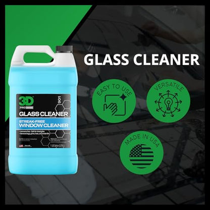 3D Glass Cleaner - Ready to Use, Tint Safe, Streak Free Glass Cleaner - Gallon - size: 128 Fl Oz (Pack of 1), style: Gallon