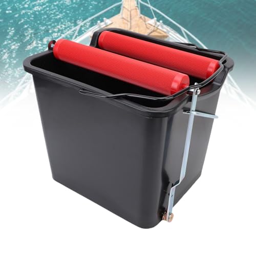 Akozon 14L Foot Pressure Pedal Spin Mop Bucket - Labor Saving Floor Cleaning System for Home and Marine Boat