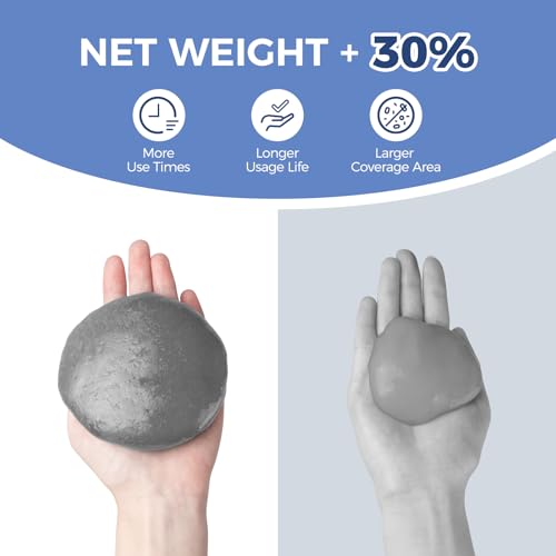 CLICK CLEAN 2Pcs Cleaning Gel for Car, 7oz Car Detailing Tools, Cleaning Putty Gel, Car Interior Cleaner Universal Dust Cleaner for Keyboard, Laptop, Air Vents (Coconut) - color: Gray+Gray