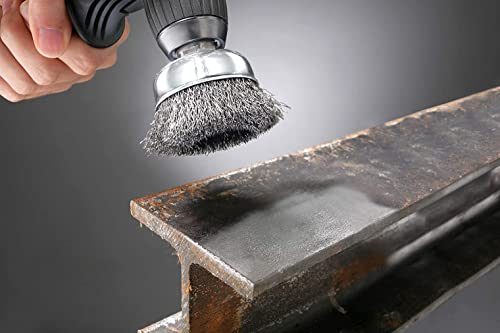 5 Pack Wire Cup Brush for Drill, Wire Brush for Drill 1/4 Inch Hex Shank, 0.012 Inch Coarse Carbon Steel- 3 Inch Wire Brush Drill Attachment - style: 5 Pcs wire cup brush