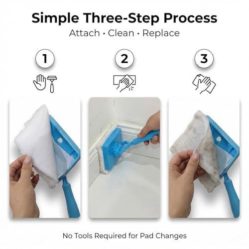 Lightweight Home Cleaning Brush Extra-Long Telescopic Adjustable Rod for Flooring Carpet Clean Household Cleaning Mop (6PCS Sponge) - color: 6pcs Sponge