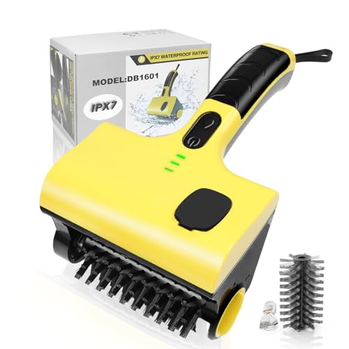 Power Grill Cleaner with Dual Brushes & Water Spray - Cordless Electric Grill Brush for Outdoor Grill, 2600mAh Fast Charge Battery and No Shedding Bristles Design