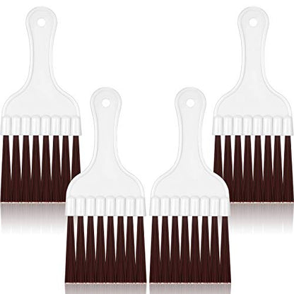 Boao 4 Packs Coil Brush Air Conditioner Condenser Refrigerator Cleaning HVAC Coil Cleaner Small Plastic Whisk Brush (Brown) - color: Brown