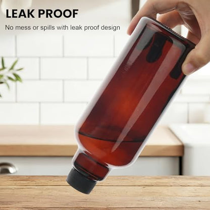 Glass Spray Bottles 16.9oz Empty Spray Bottle Mist/Stream Spraying Small Refillable Containers for Hair Care, Cleaning Solutions, Plants, Essential Oils 2 Pack (Brown, 16.9oz) - color: Brown, size: 16.9oz