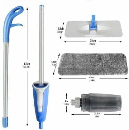 Spray Mop Wooden Floor with Reusable Microfiber Pads 360 Degree Handle Quick and Easy Stainless Steel Home Clean Tools Removable Washable Pad