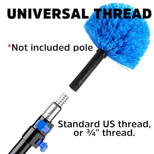 Cobweb Duster, Bafezoze Cobweb Brush Replacement Head, Spider Web Brush Remover Outdoor Blue (Pole Not Included)
