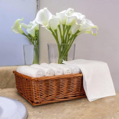 Orighty Microfiber Washcloths Bulk Towels Set 100 Pack, Highly Absorbent and Soft Feel Face Cloths, Multi-Purpose Wash Cloths & Hand Towels for Bathroom, Hotel, Spa, and Gym, 12x12 Inch, White - color: White