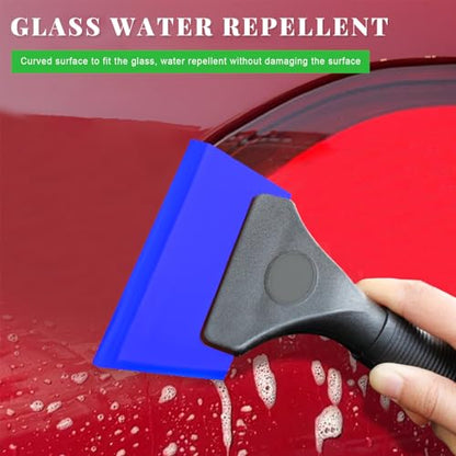Yourkar 4 PCS Window Tint Kit Tools, Professional Vinyl Wrap Kit with Plastic Squeegee & Felt Squeegee, Universal Privacy Film Installation Tint Tools for Vehicle Glass Home (Blue+Red) - color: Blue+red