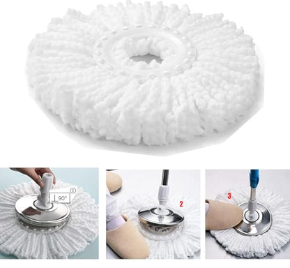 YWSHF Spin Mop Head Replacement Compatible with Hurrican, Mopnado, Cassabel 360 Spin Magic Mopping,Microfiber Spin Mop Refill Heads for Universal Round Shape Standard Size 5 Pack