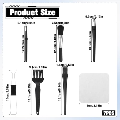 7-in-1 Mechanical Keyboard Cleaning Kit with Wire Keycap Puller, Switch Remover & 5 Anti-Static Brushes, Professional Keyboard Cleaner Tool Set for Computer, Laptop, PCB Motherboard
