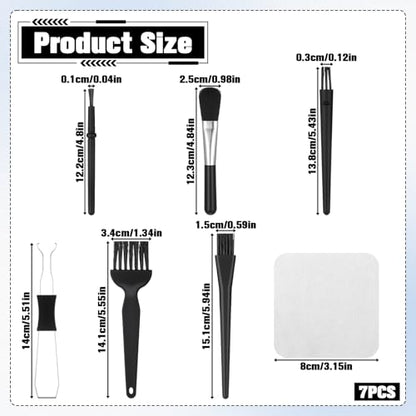 7-in-1 Mechanical Keyboard Cleaning Kit with Wire Keycap Puller, Switch Remover & 5 Anti-Static Brushes, Professional Keyboard Cleaner Tool Set for Computer, Laptop, PCB Motherboard