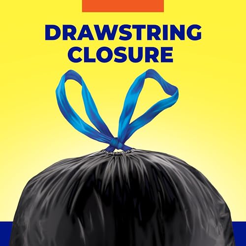 Hefty Essentials Extra Large 39 Gallon Trash Bags, 40 Count, Extra Large Trash Bags for Landscaping, Yard Waste, Basement Cleanouts, Home Remodeling, and More, Scent Free, Black - size: 1 Count (Pack of 40), style: Extra Large Black (39 Gallon)
