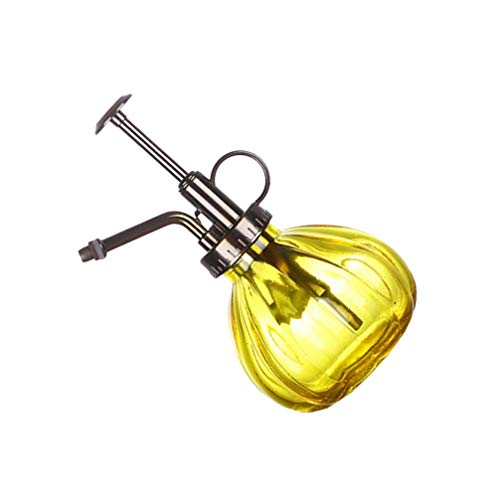 Cabilock Glass Plant Mister Sprinkler Decorative Sprinkling Can for Gardening Water Spray Bottle Vintage Pumpkin Design Watering Can Sprayer - color: Yellow