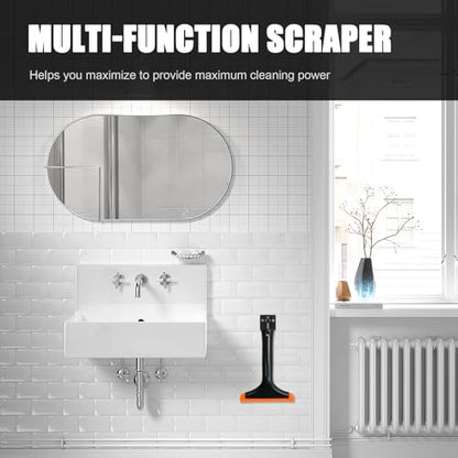Ziciner Small Silicone Window Squeegee, Car Windshield Water Blade Squeegee, Multifunctional Auto Squeegee with 5.9 Inch Blade and Non-Slip Handle for Car Window, Home Cleaning (Black-2PCS) - color: Black-2pcs