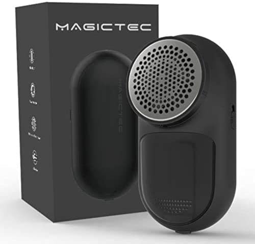 Rechargeable Fabric Shaver, Magictec Lint Remover Sweater Defuzzer Lints Fuzzs Pills Pilling Trimmer for Clothes and Furniture -Battery Operated (Black) - color: Black