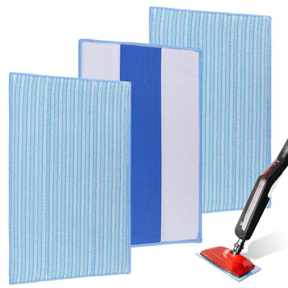 Microfiber Mop Pads Replacement for HAAN FS, SI and MS Series Steamers - Washable Reusable Mop Head Refill for Floor Cleaning - 3 Pack - color: 3 Pack