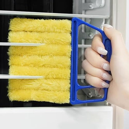 Blue Window Blind Cleaner Duster Tool – Handheld Brush for Venetian Blinds, Air Vents, and Window Tracks - color: Blue